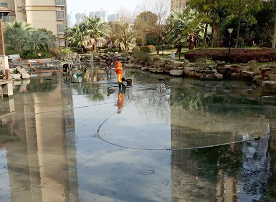 七星关景观池淤泥清理